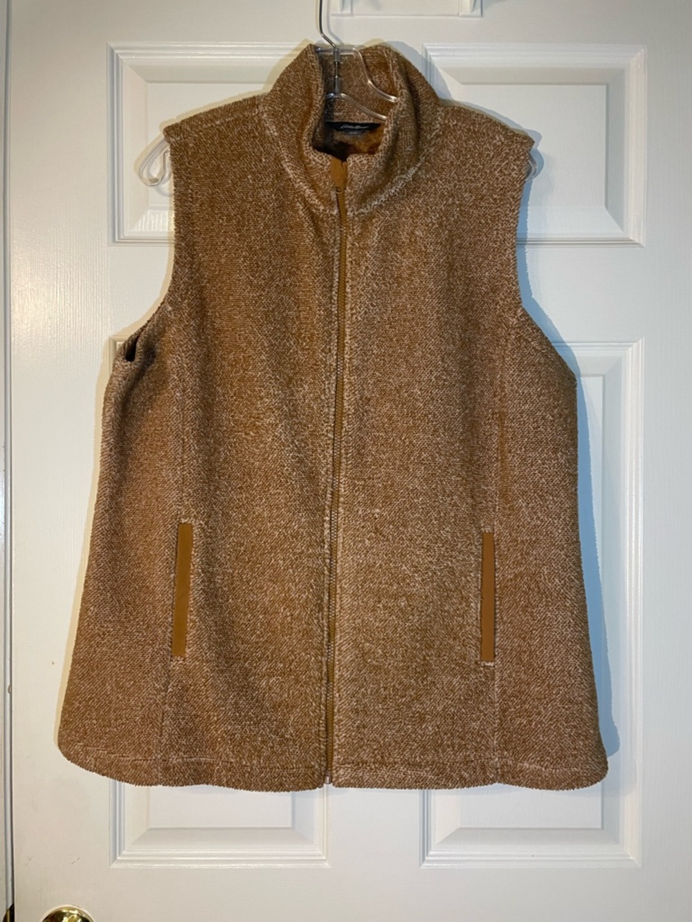 Women's Brown Zip-Front Vest Jacket